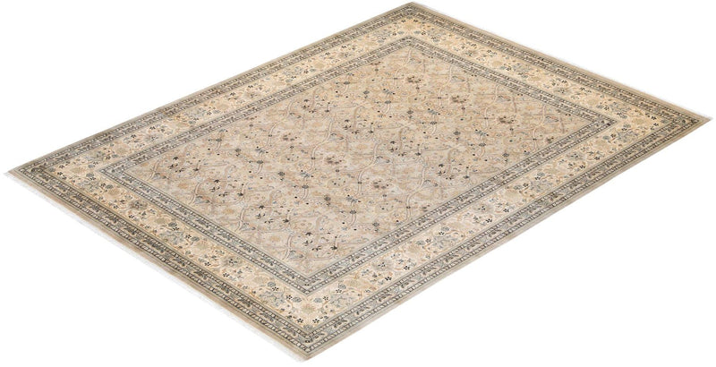 One-of-a-Kind Imported Hand-Knotted Area Rug  - Ivory, 9' 1" x 12' 3" - Modern Rug Importers