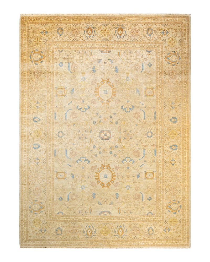 One-of-a-Kind Imported Hand-Knotted Area Rug  - Ivory, 9' 2" x 12' 5" - Modern Rug Importers