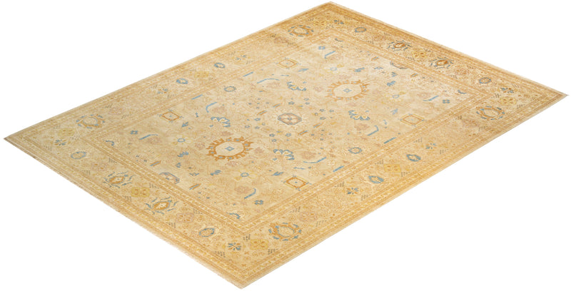 One-of-a-Kind Imported Hand-Knotted Area Rug  - Ivory, 9' 2" x 12' 5" - Modern Rug Importers