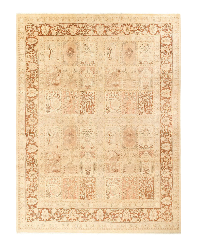 One-of-a-Kind Imported Hand-knotted Area Rug  - Ivory, 9' 4" x 12' 3" - Modern Rug Importers
