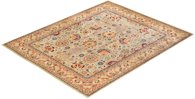 One-of-a-Kind Imported Hand-Knotted Area Rug  - Light Blue, 8' 1" x 10' 2" - Modern Rug Importers