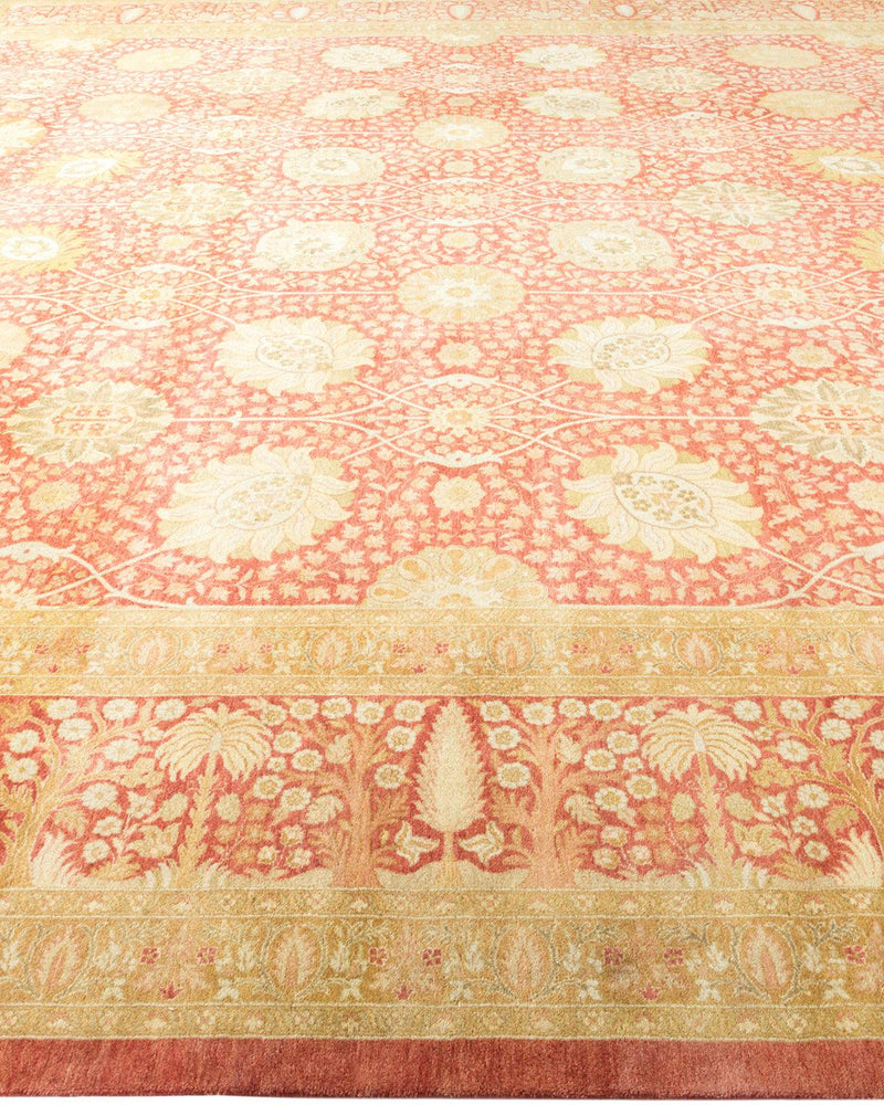One-of-a-Kind Imported Hand-knotted Area Rug  - Orange, 12' 4" x 18' 5" - Modern Rug Importers