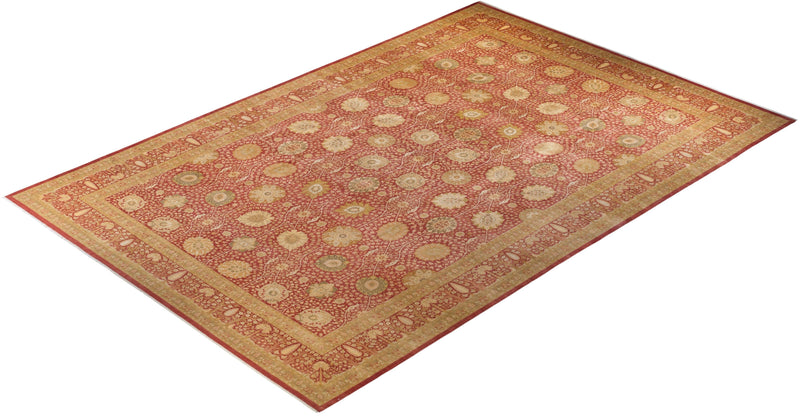One-of-a-Kind Imported Hand-knotted Area Rug  - Orange, 12' 4" x 18' 5" - Modern Rug Importers