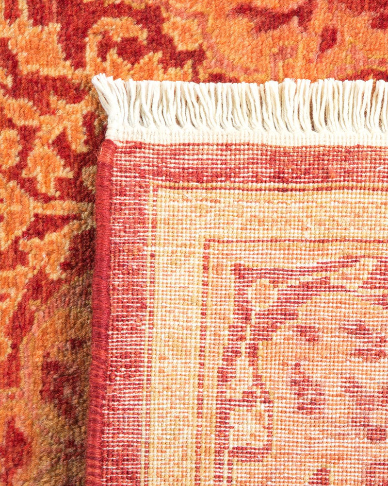 One-of-a-Kind Imported Hand-knotted Area Rug  - Orange, 2' 8" x 4' 1" - Modern Rug Importers