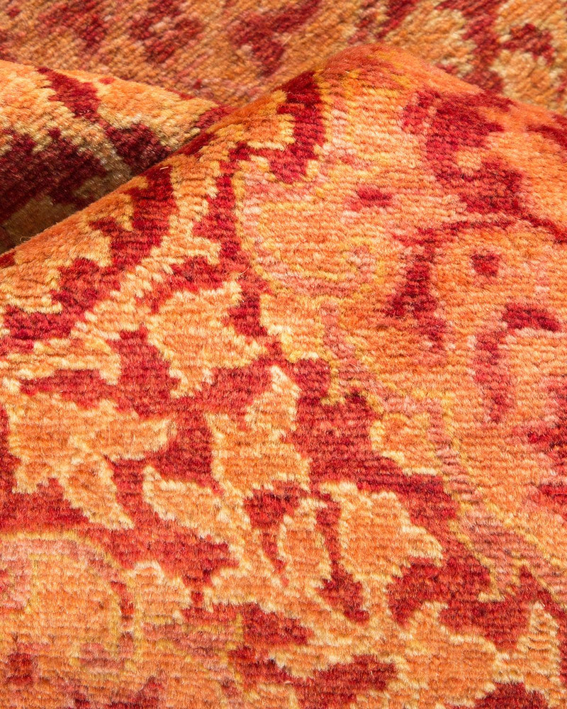 One-of-a-Kind Imported Hand-knotted Area Rug  - Orange, 2' 8" x 4' 1" - Modern Rug Importers