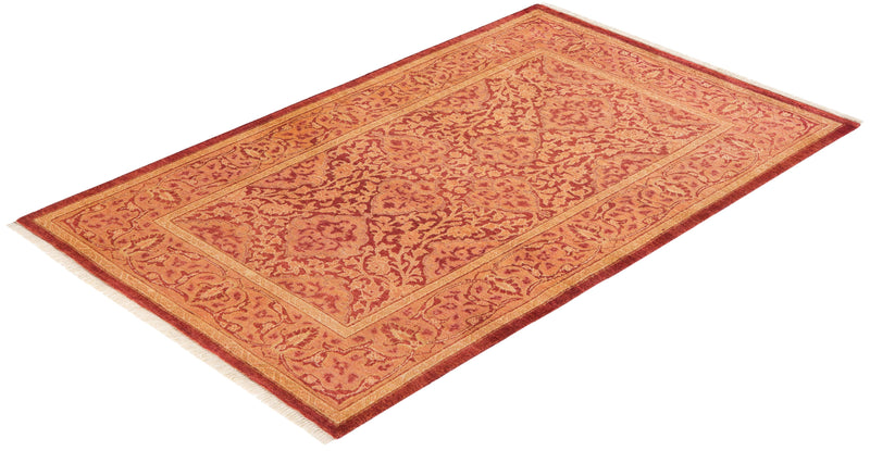 One-of-a-Kind Imported Hand-knotted Area Rug  - Orange, 2' 8" x 4' 1" - Modern Rug Importers