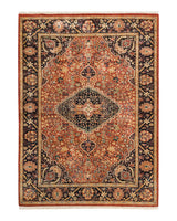 One-of-a-Kind Imported Hand-knotted Area Rug  - Orange, 4' 2" x 5' 10" - Modern Rug Importers