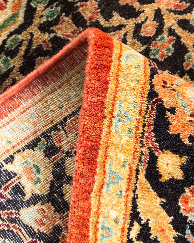 One-of-a-Kind Imported Hand-knotted Area Rug  - Orange, 4' 2" x 5' 10" - Modern Rug Importers