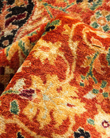 One-of-a-Kind Imported Hand-knotted Area Rug  - Orange, 4' 2" x 5' 10" - Modern Rug Importers