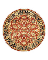 One-of-a-Kind Imported Hand-Knotted Area Rug  - Orange, 6' 1" x 6' 1" - Modern Rug Importers