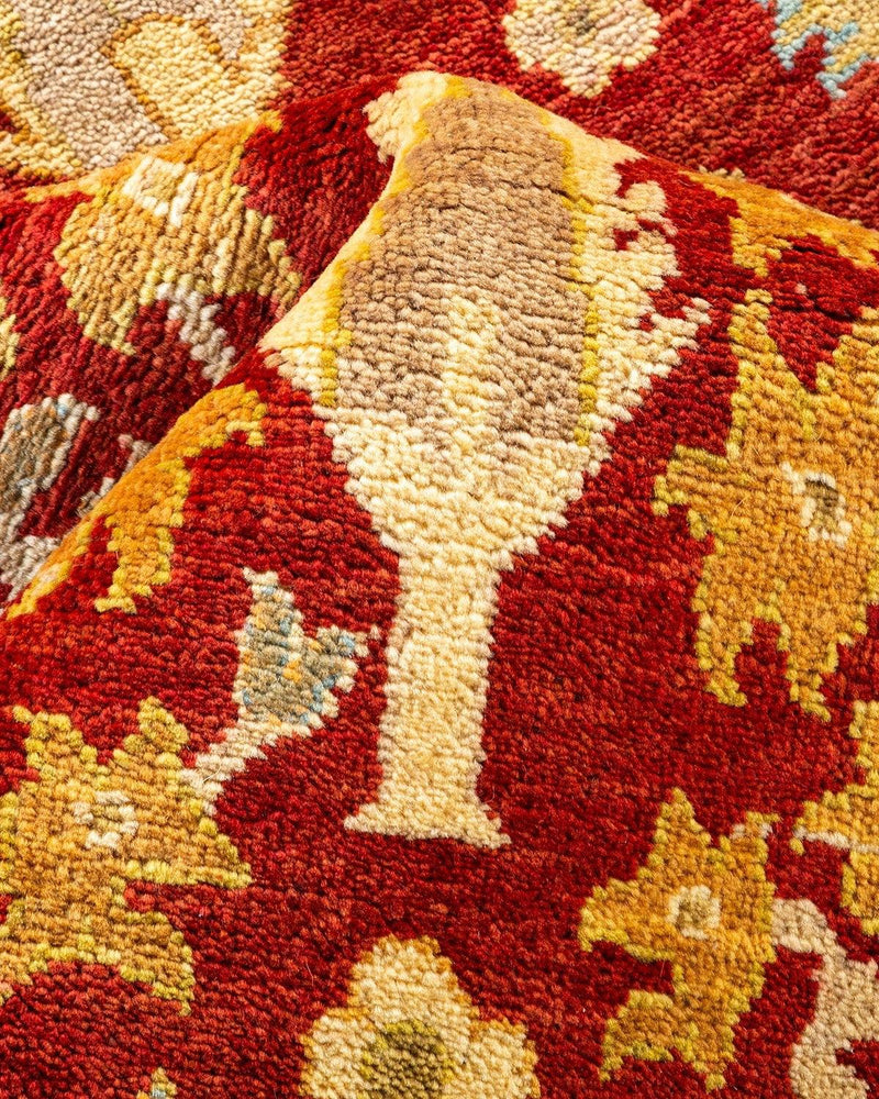 One-of-a-Kind Imported Hand-Knotted Area Rug  - Orange, 8' 10" x 12' 2" - Modern Rug Importers