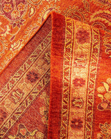 One-of-a-Kind Imported Hand-Knotted Area Rug  - Orange, 9' 2" x 11' 10" - Modern Rug Importers