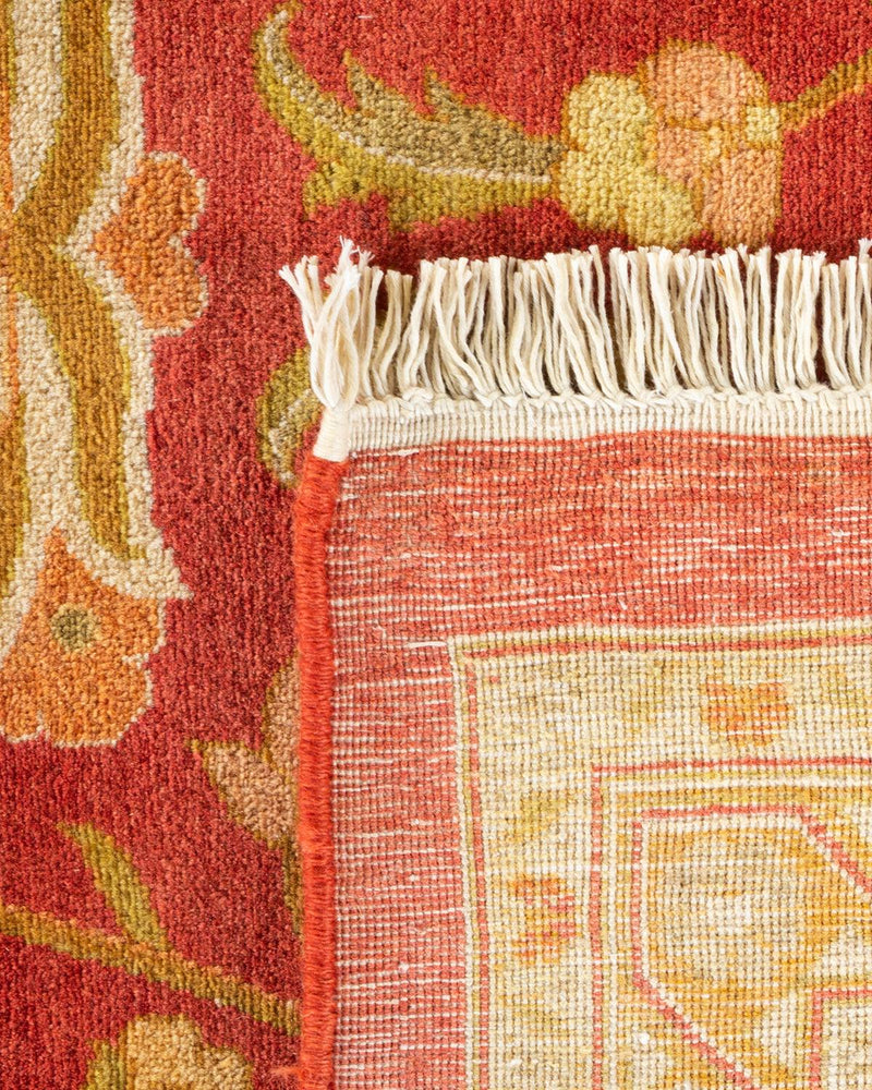 One-of-a-Kind Imported Hand-Knotted Area Rug  - Orange, 9' 2" x 12' 0" - Modern Rug Importers