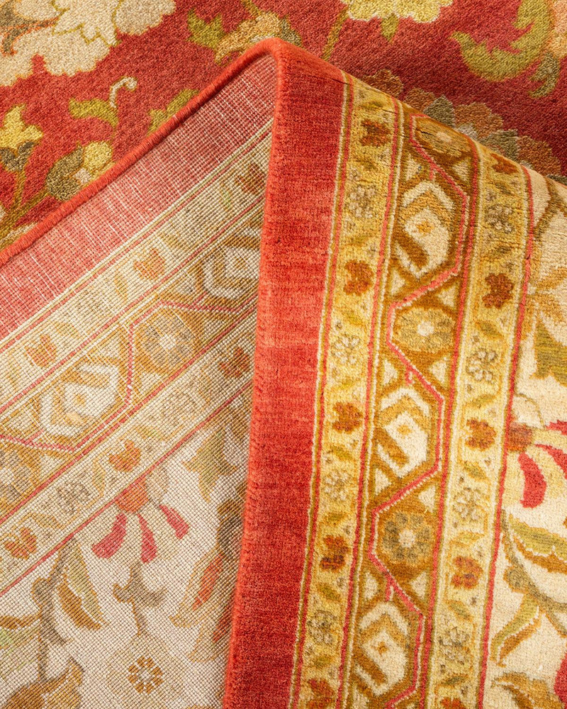 One-of-a-Kind Imported Hand-Knotted Area Rug  - Orange, 9' 2" x 12' 0" - Modern Rug Importers