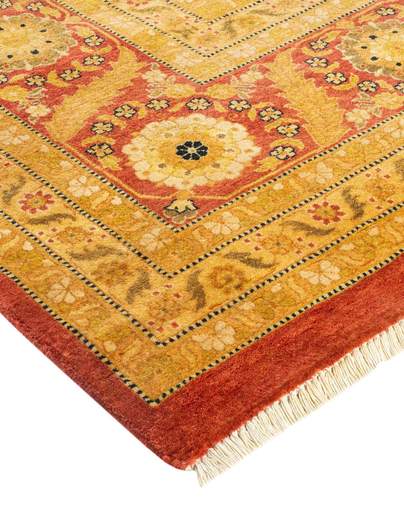 One-of-a-Kind Imported Hand-Knotted Area Rug  - Orange, 9' 2" x 12' 5" - Modern Rug Importers