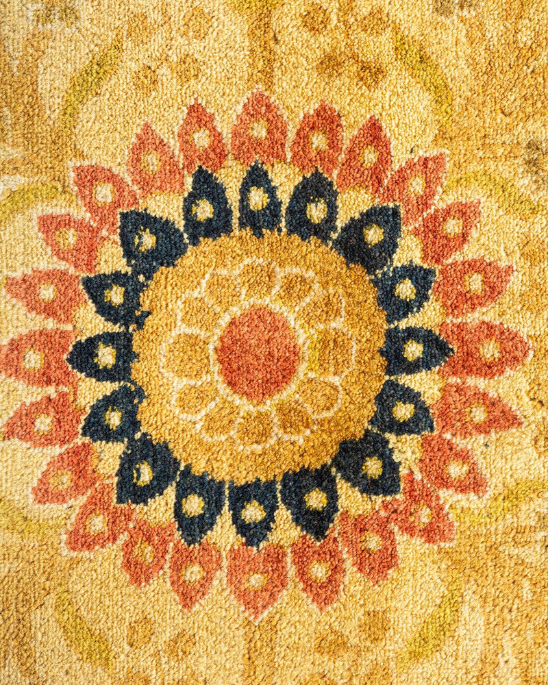 One-of-a-Kind Imported Hand-Knotted Area Rug  - Orange, 9' 2" x 12' 5" - Modern Rug Importers