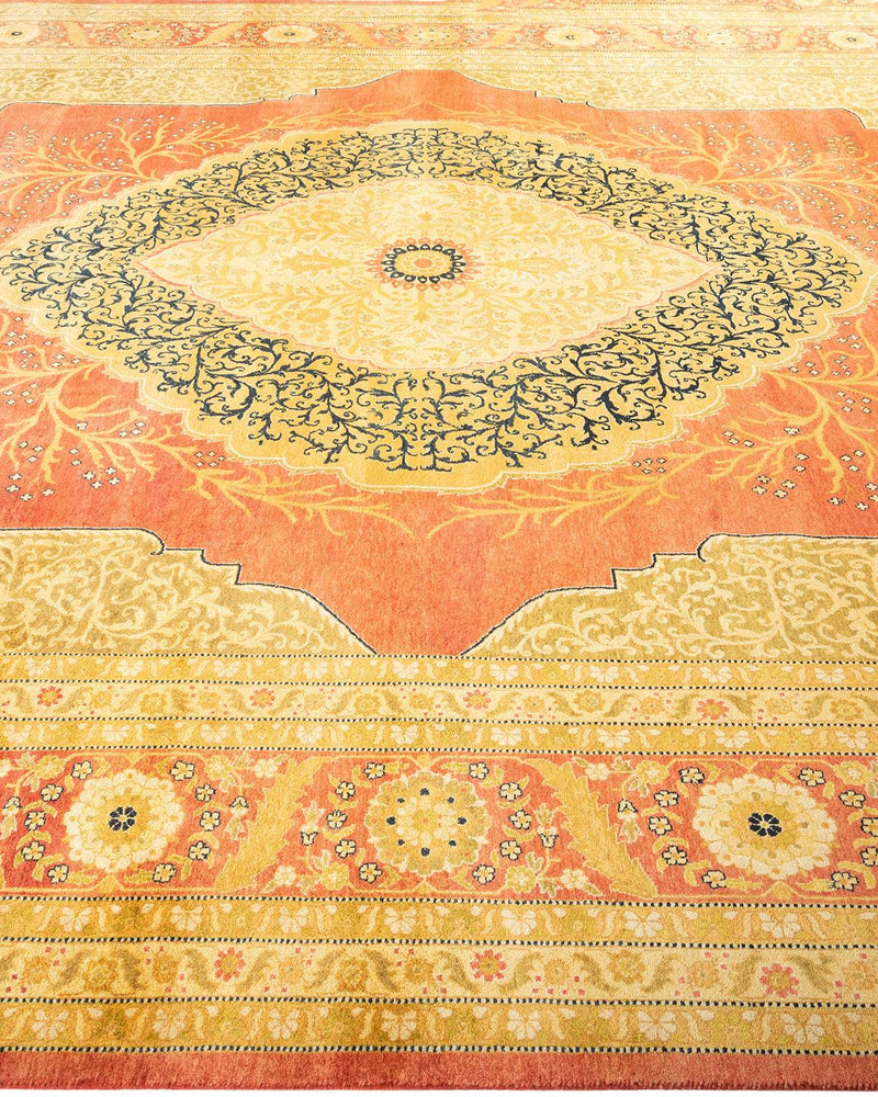 One-of-a-Kind Imported Hand-Knotted Area Rug  - Orange, 9' 2" x 12' 5" - Modern Rug Importers