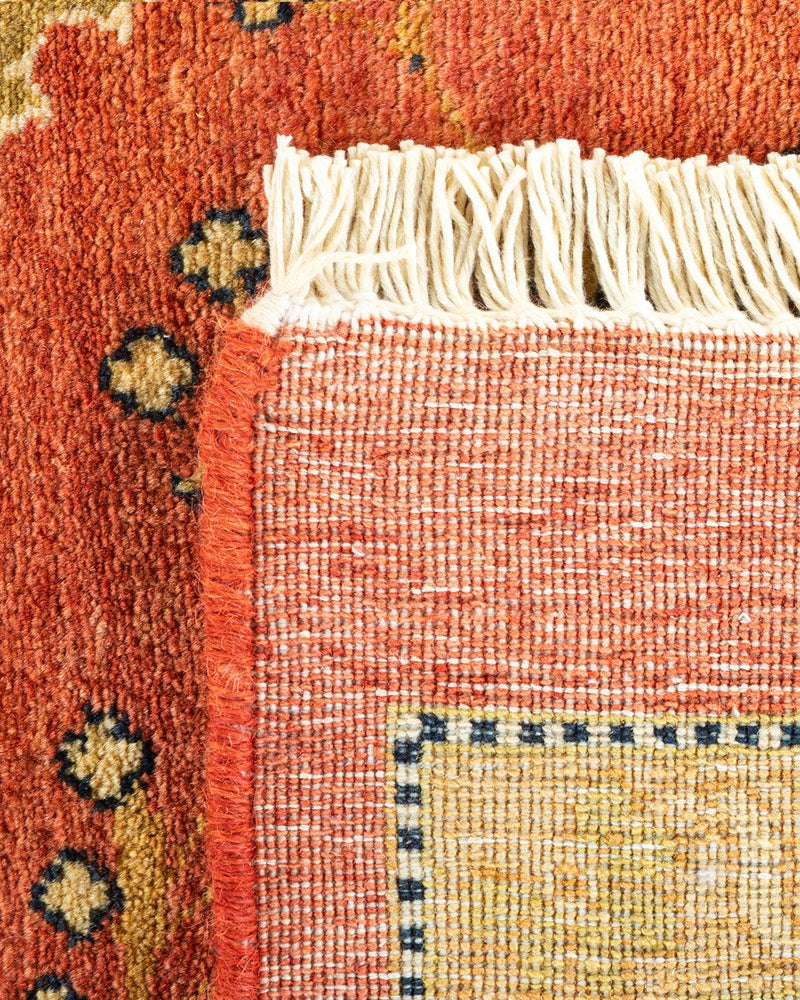 One-of-a-Kind Imported Hand-Knotted Area Rug  - Orange, 9' 2" x 12' 5" - Modern Rug Importers