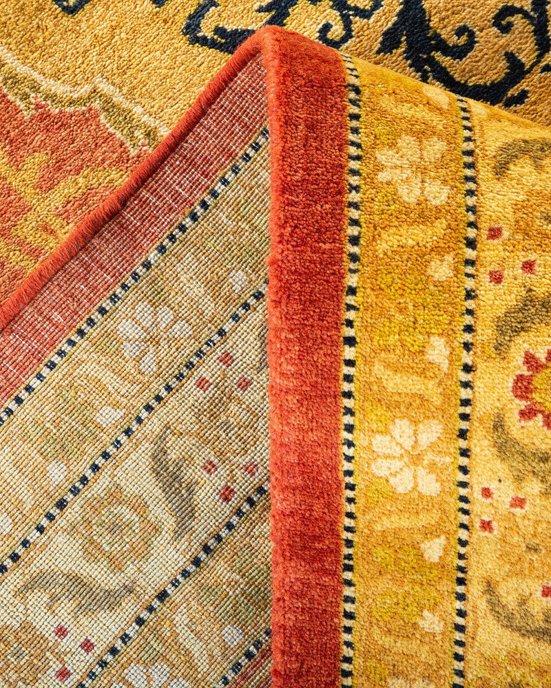 One-of-a-Kind Imported Hand-Knotted Area Rug  - Orange, 9' 2" x 12' 5" - Modern Rug Importers