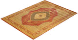One-of-a-Kind Imported Hand-Knotted Area Rug  - Orange, 9' 2" x 12' 5" - Modern Rug Importers