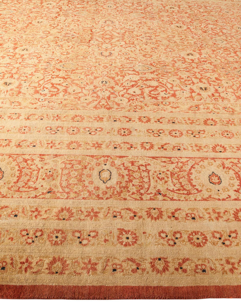 One-of-a-Kind Imported Hand-knotted Area Rug  - Orange, 9' 2" x 12' 6" - Modern Rug Importers