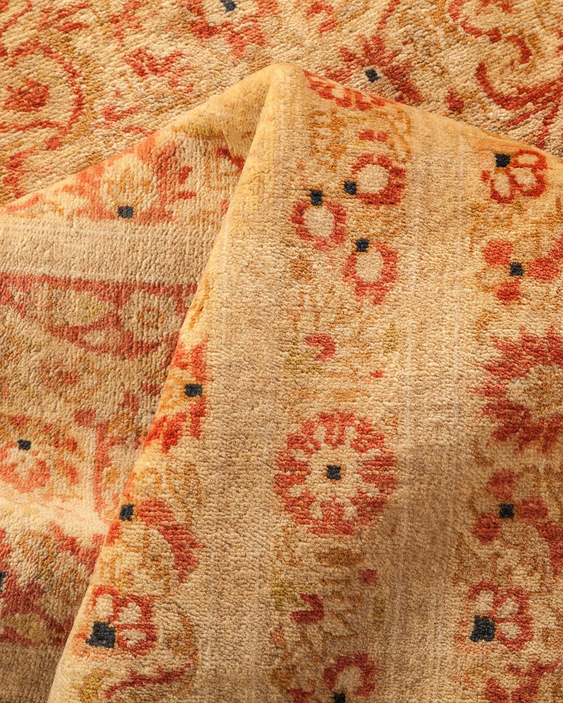 One-of-a-Kind Imported Hand-knotted Area Rug  - Orange, 9' 2" x 12' 6" - Modern Rug Importers