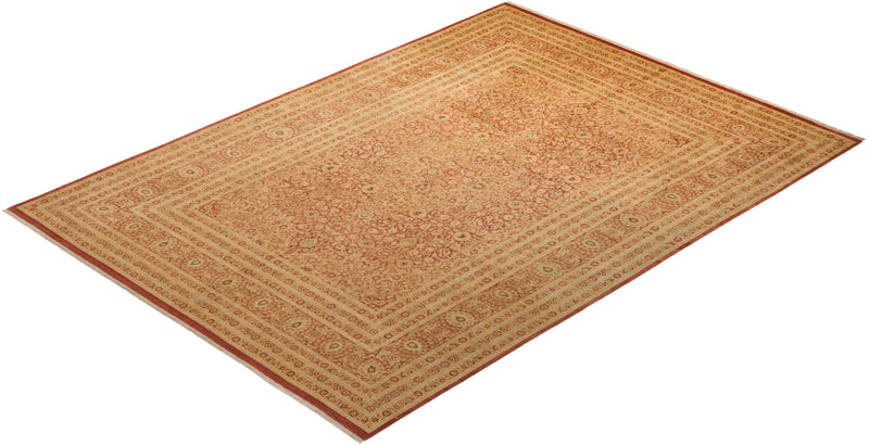 One-of-a-Kind Imported Hand-knotted Area Rug  - Orange, 9' 2" x 12' 6" - Modern Rug Importers