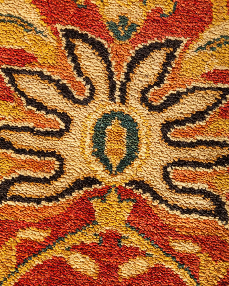 One-of-a-Kind Imported Hand-knotted Area Rug  - Orange, 9' 3" x 12' 1" - Modern Rug Importers