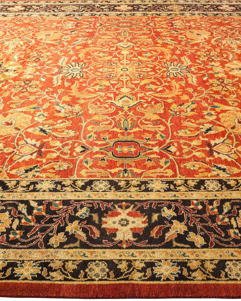 One-of-a-Kind Imported Hand-knotted Area Rug  - Orange, 9' 3" x 12' 1" - Modern Rug Importers