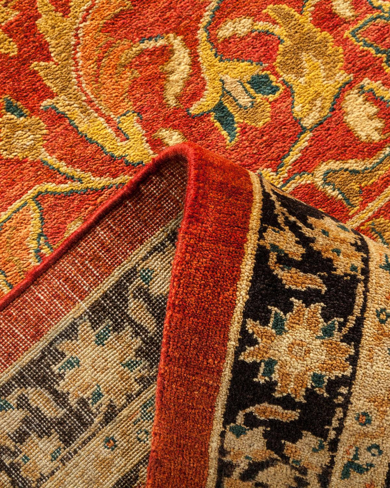One-of-a-Kind Imported Hand-knotted Area Rug  - Orange, 9' 3" x 12' 1" - Modern Rug Importers