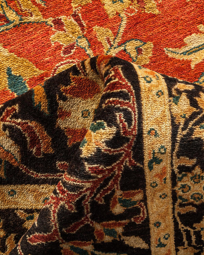 One-of-a-Kind Imported Hand-knotted Area Rug  - Orange, 9' 3" x 12' 1" - Modern Rug Importers