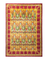 One-of-a-Kind Imported Hand-knotted Area Rug  - Pink, 6' 10" x 9' 7" - Modern Rug Importers