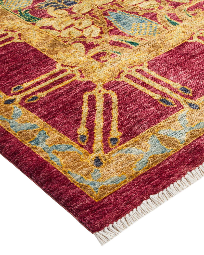 One-of-a-Kind Imported Hand-knotted Area Rug  - Pink, 6' 10" x 9' 7" - Modern Rug Importers