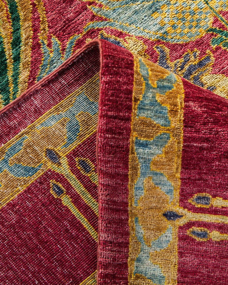 One-of-a-Kind Imported Hand-knotted Area Rug  - Pink, 6' 10" x 9' 7" - Modern Rug Importers