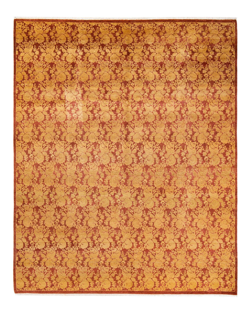 One-of-a-Kind Imported Hand-Knotted Area Rug  - Pink, 8' 3" x 10' 1" - Modern Rug Importers
