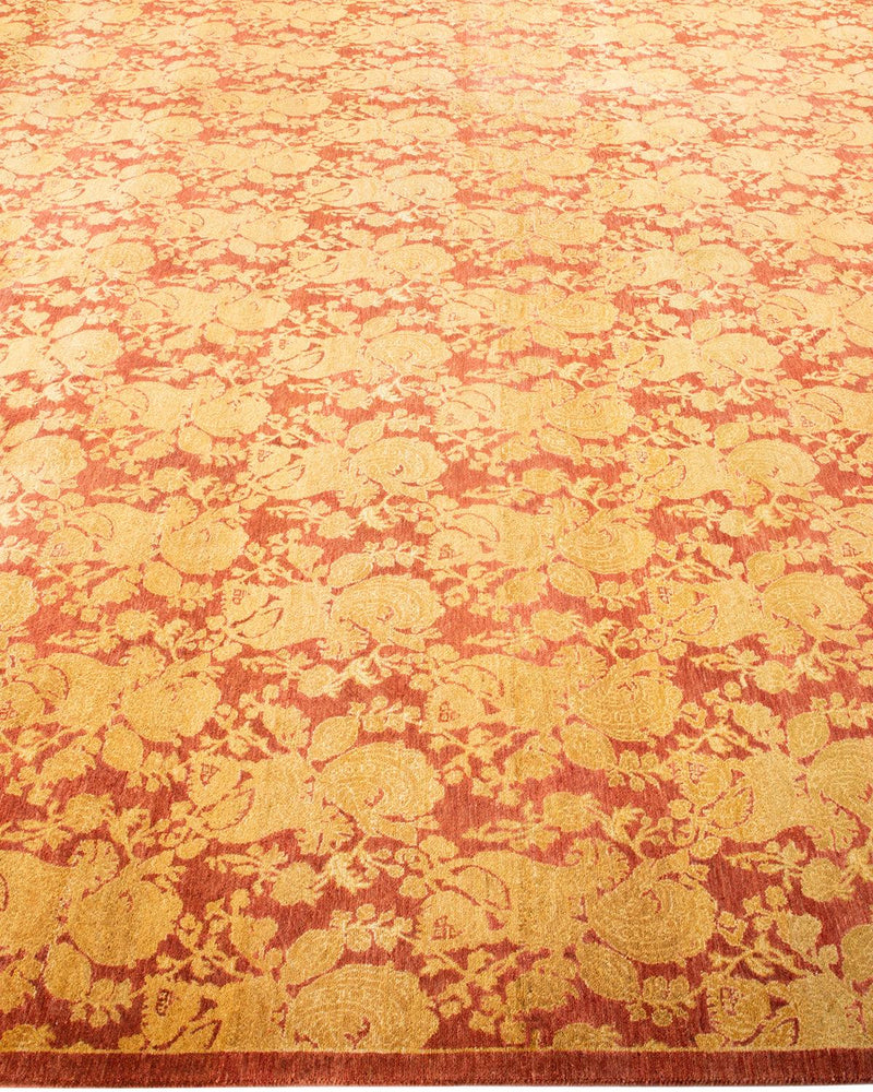 One-of-a-Kind Imported Hand-Knotted Area Rug  - Pink, 8' 3" x 10' 1" - Modern Rug Importers