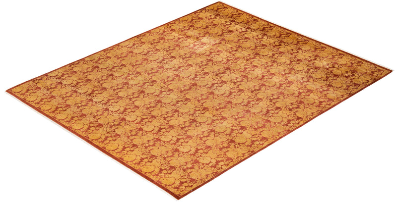 One-of-a-Kind Imported Hand-Knotted Area Rug  - Pink, 8' 3" x 10' 1" - Modern Rug Importers