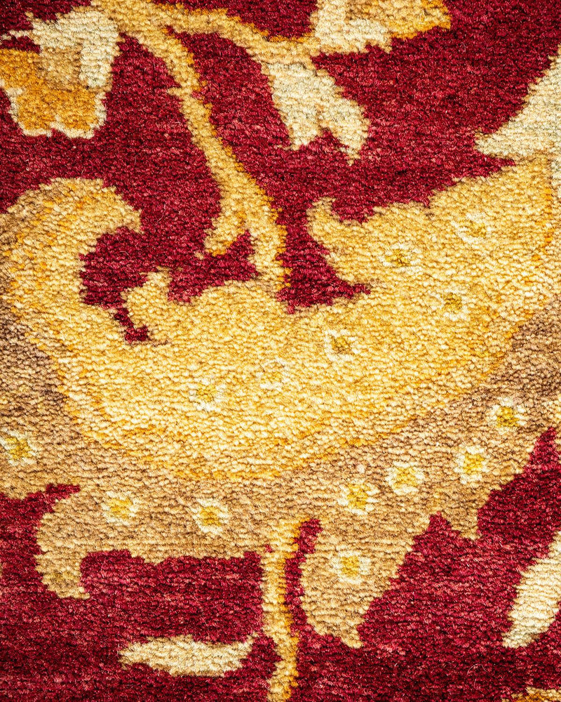 One-of-a-Kind Imported Hand-Knotted Area Rug  - Red, 6' 1" x 8' 10" - Modern Rug Importers