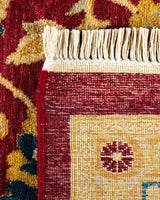 One-of-a-Kind Imported Hand-Knotted Area Rug  - Red, 6' 1" x 8' 10" - Modern Rug Importers