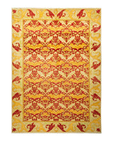 One-of-a-Kind Imported Hand-knotted Area Rug  - Red, 6' 3" x 8' 9" - Modern Rug Importers