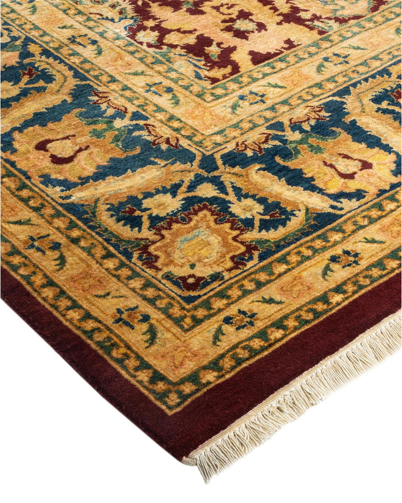 One-of-a-Kind Imported Hand-Knotted Area Rug  - Red, 8' 1" x 10' 1" - Modern Rug Importers