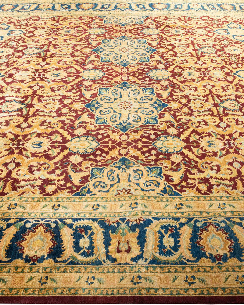 One-of-a-Kind Imported Hand-Knotted Area Rug  - Red, 8' 1" x 10' 1" - Modern Rug Importers