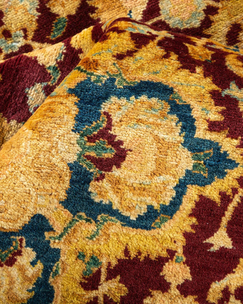 One-of-a-Kind Imported Hand-Knotted Area Rug  - Red, 8' 1" x 10' 1" - Modern Rug Importers