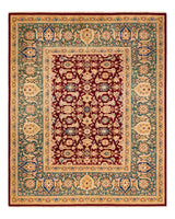 One-of-a-Kind Imported Hand-Knotted Area Rug  - Red, 8' 1" x 10' 2" - Modern Rug Importers