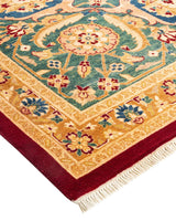 One-of-a-Kind Imported Hand-Knotted Area Rug  - Red, 8' 1" x 10' 2" - Modern Rug Importers