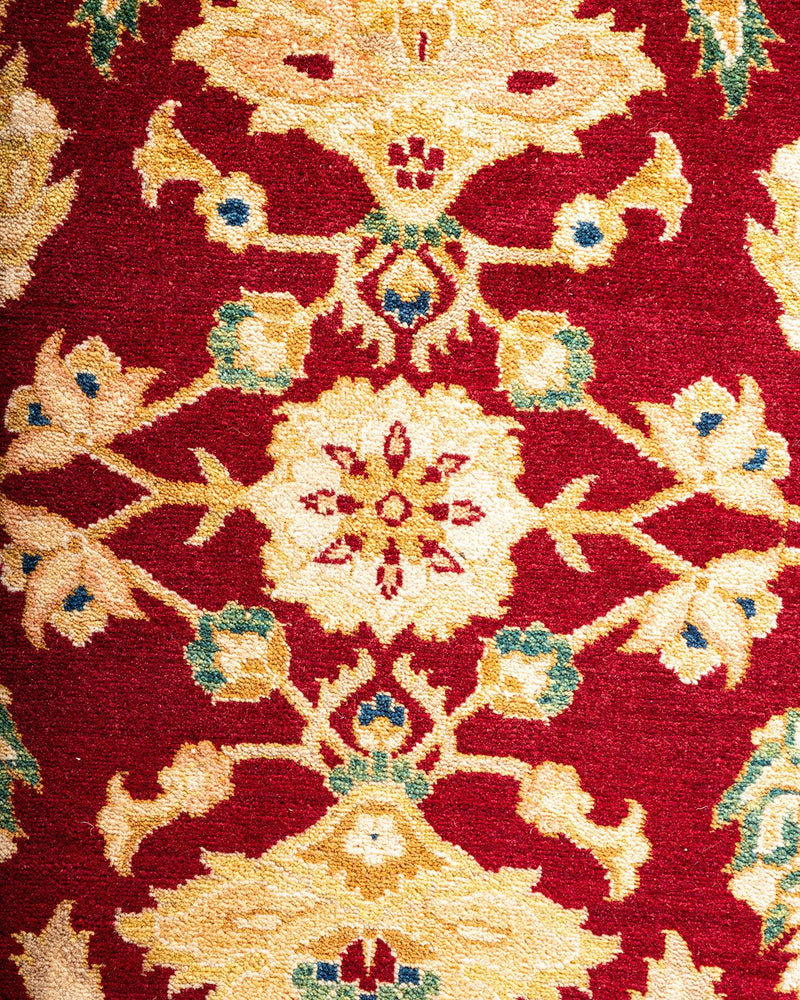 One-of-a-Kind Imported Hand-Knotted Area Rug  - Red, 8' 1" x 10' 2" - Modern Rug Importers