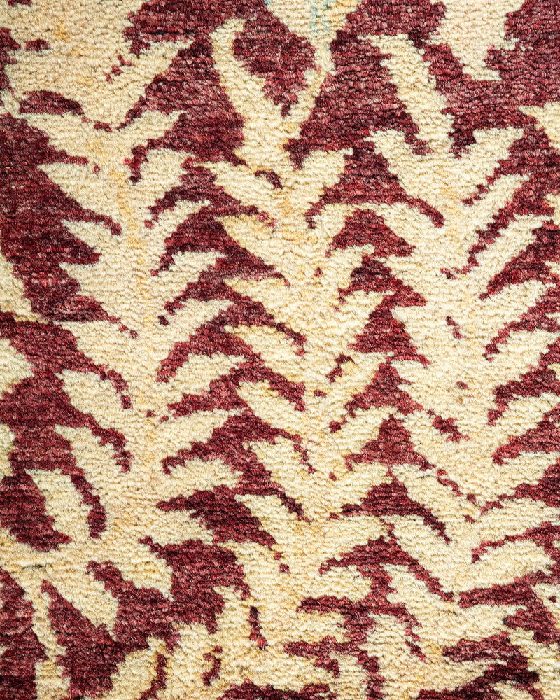 One-of-a-Kind Imported Hand-Knotted Area Rug  - Red, 8' 1" x 10' 2" - Modern Rug Importers