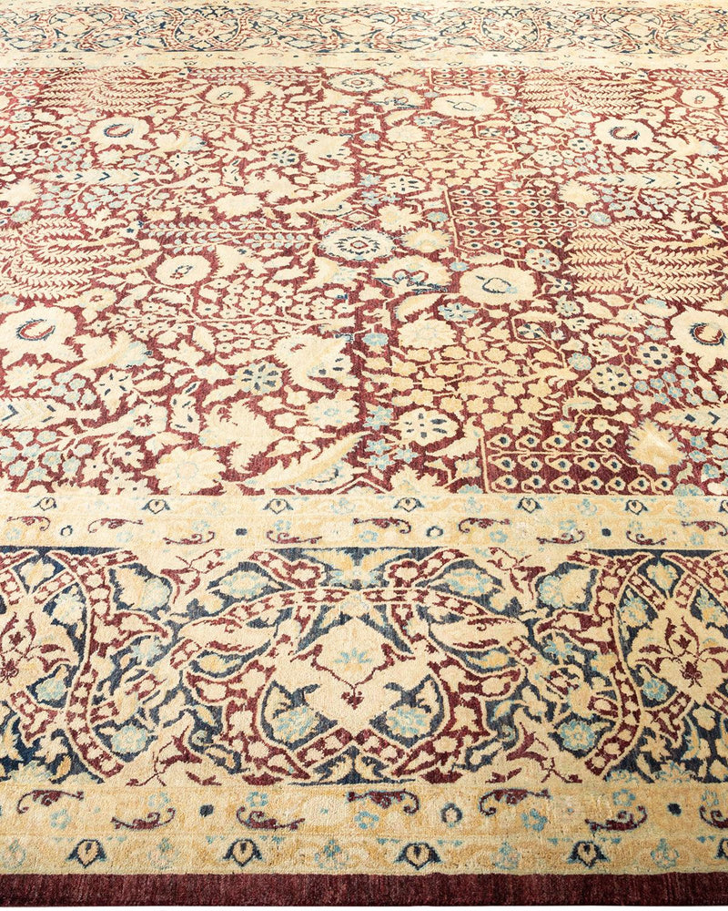 One-of-a-Kind Imported Hand-Knotted Area Rug  - Red, 8' 1" x 10' 2" - Modern Rug Importers