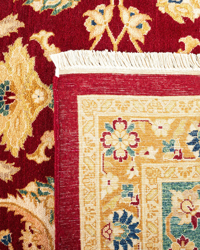 One-of-a-Kind Imported Hand-Knotted Area Rug  - Red, 8' 1" x 10' 2" - Modern Rug Importers