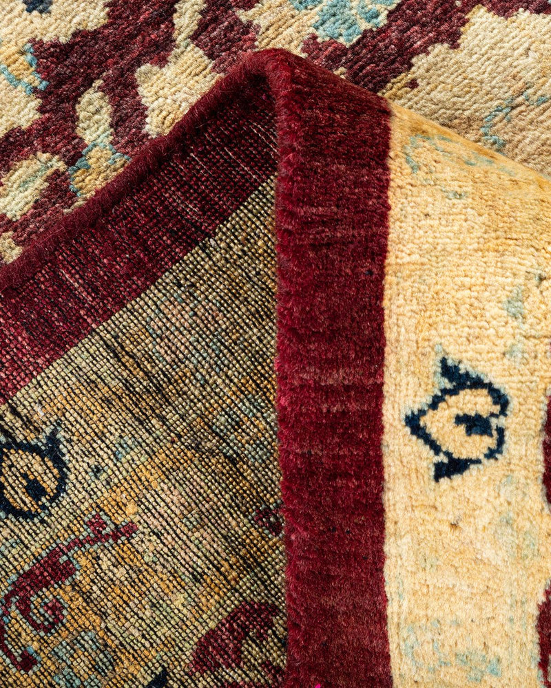 One-of-a-Kind Imported Hand-Knotted Area Rug  - Red, 8' 1" x 10' 2" - Modern Rug Importers